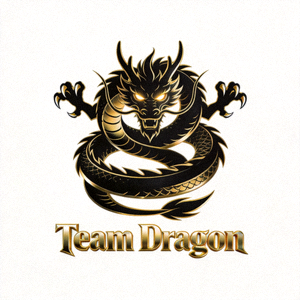 Team Dragon 战队Logo，巨龙图案，象征力量与威严