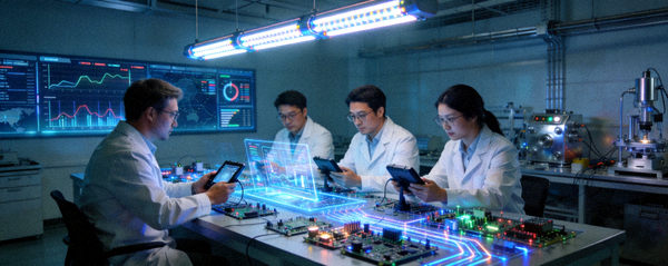 PG娱乐科技创新实验室内部，研发人员正在测试新技术